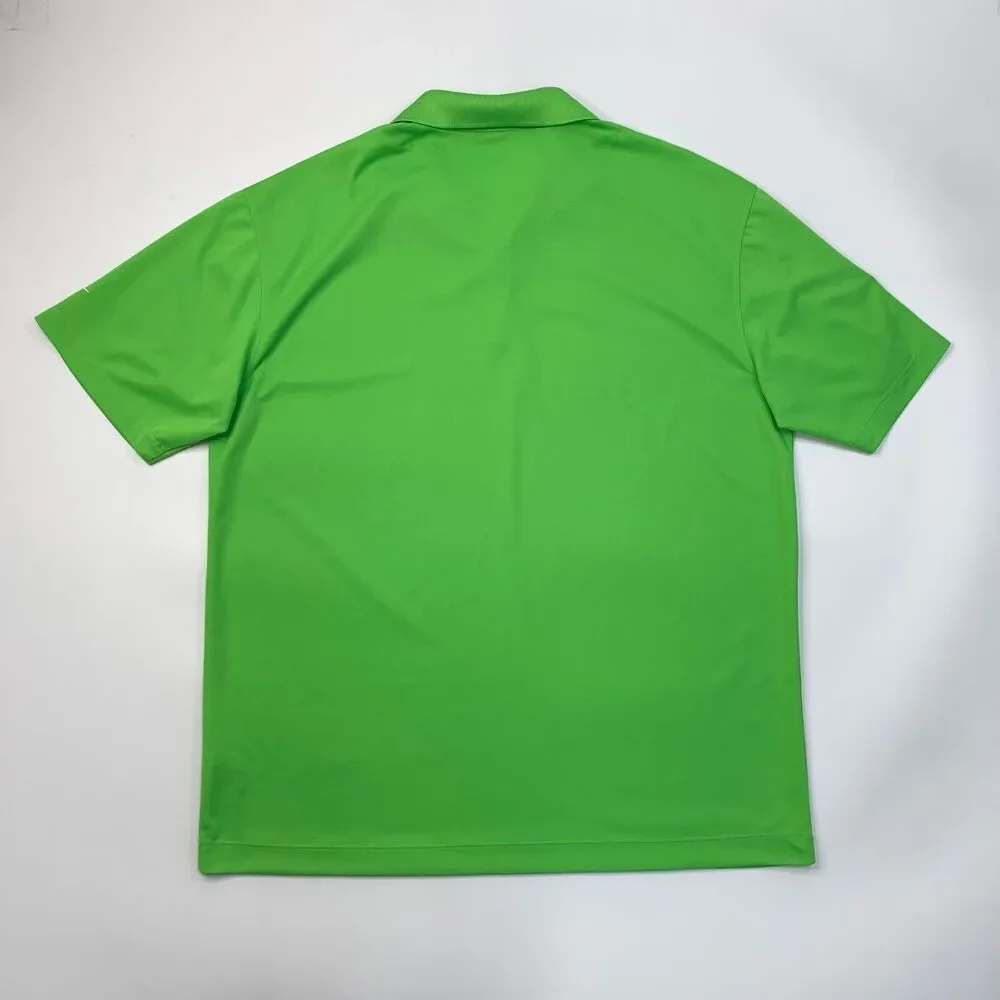 Nike Polo Shirt Men XL Extra Large Green Dri Fit Fred-A-Palooza Performance Golf